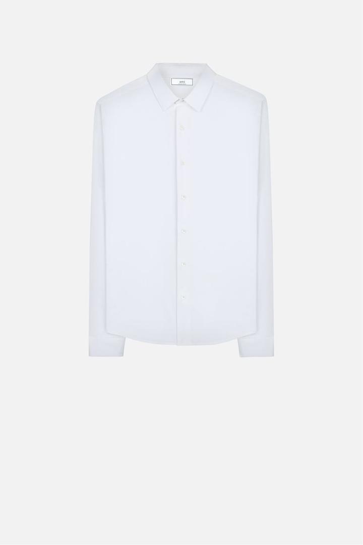 Ami Alexandre Mattiussi Classic Shirt, Men's, Size: 38, White, Cotton
