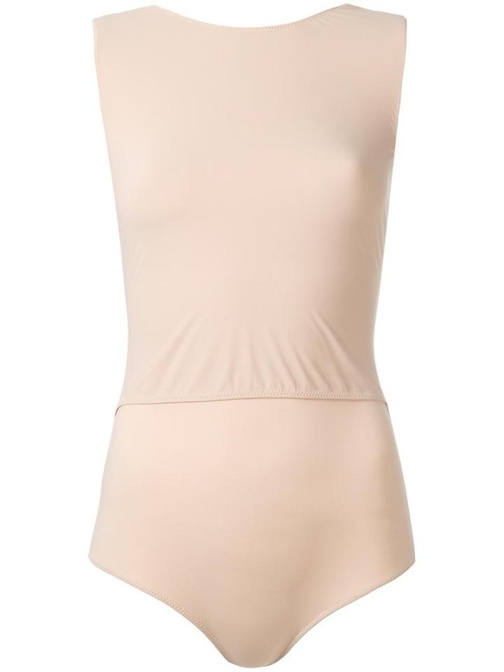 Maison Margiela Sleeveless Jersey Body, Women's, Size: 40, Nude/neutrals, Polyamide/spandex/elastane