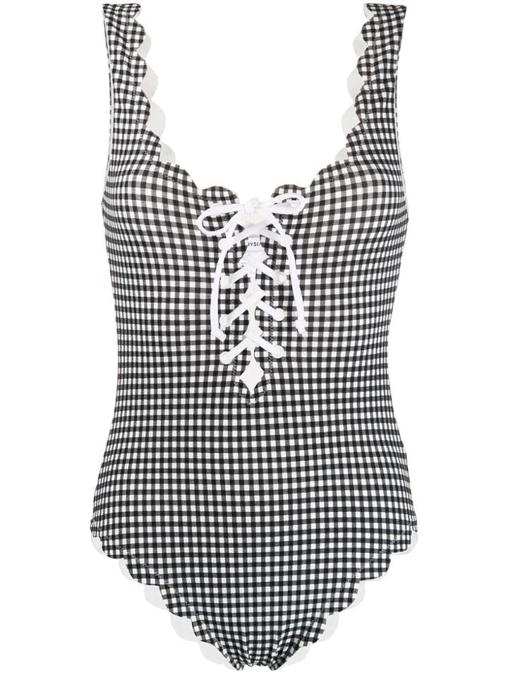Marysia Gingham Check Swimsuit - Black