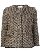 Sonia Rykiel Three-quarters Sleeve Jacket, Women's, Size: 36, Nude/neutrals, Mohair/wool/polyamide-8