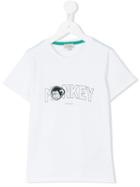 Paul Smith Junior - Monkey Print T-shirt - Kids - Cotton - 8 Yrs, Boy's, White