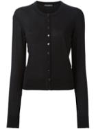Dolce & Gabbana Crew Neck Cardigan, Women's, Size: 40, Black, Cashmere