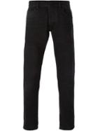 Dolce & Gabbana Slim Fit Jeans, Men's, Size: 52, Black, Cotton/lamb Skin