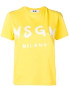 Msgm Printed T-shirt - Yellow