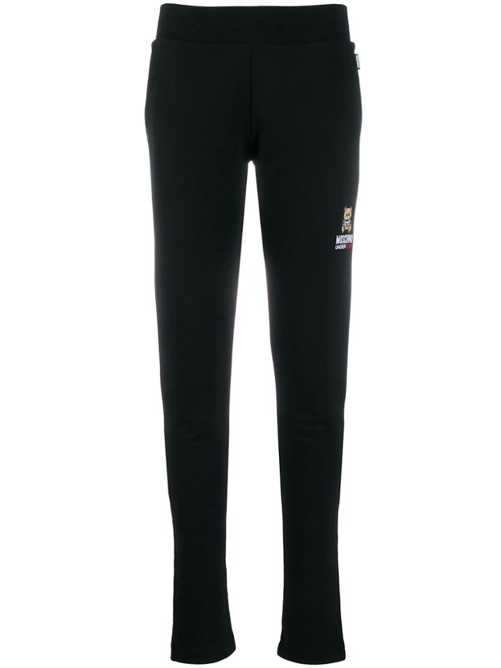 Moschino Logo Patch Jogging Trousers - Black