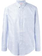 Palm Angels Striped Shirt, Men's, Size: 50, Blue, Cotton