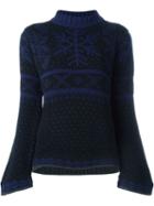 Sacai Luck Bell Sleeve Winter Print Sweater