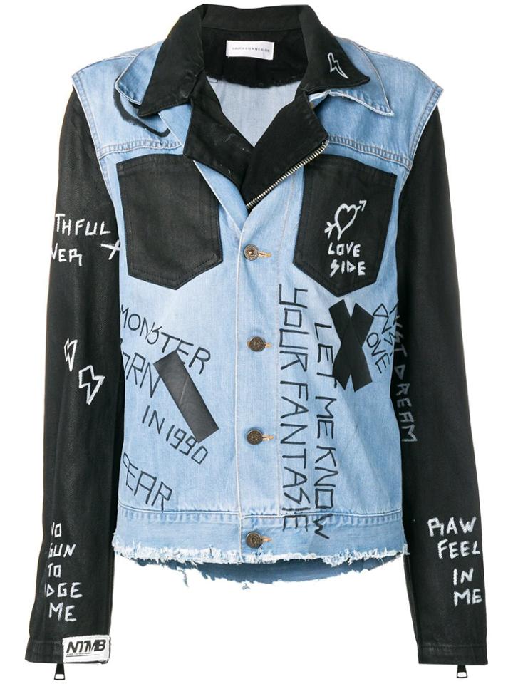 Faith Connexion Two-tone Denim Jacket - Blue