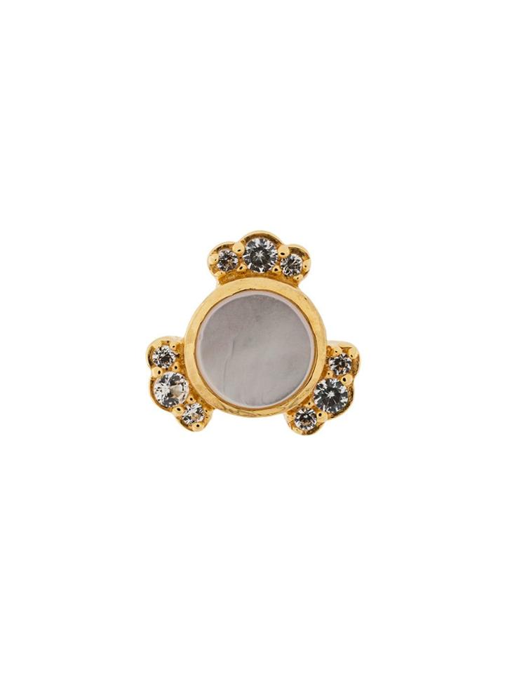Astley Clarke Mini Mother Of Pearl Luna Studs - Metallic
