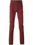 Jacob Cohen Slim Fit Regular Length Jeans, Men's, Size: 32, Red, Cotton/spandex/elastane