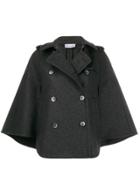 Red Valentino Double Breasted Cape - Grey