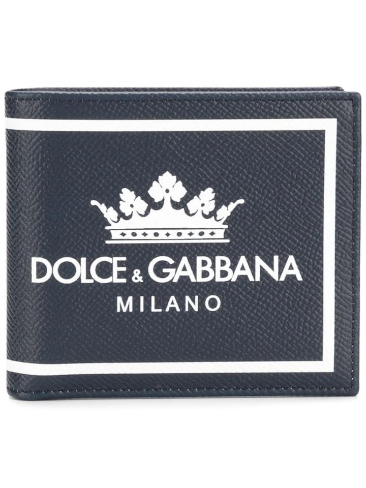 Dolce & Gabbana Logo Patch Wallet - Blue