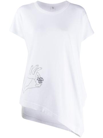 Y's Hand Eye Print T-shirt - White
