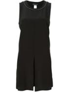 Twin-set Central Slit Tank Top, Women's, Size: Medium, Black, Silk
