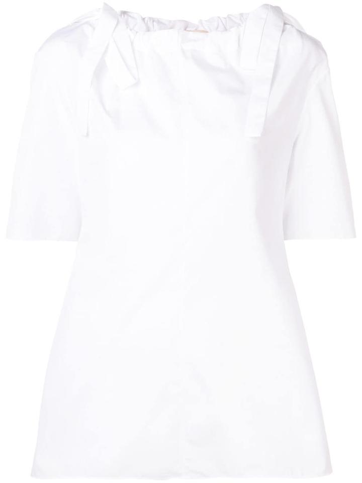 Marni Drawstring Neck Blouse - White