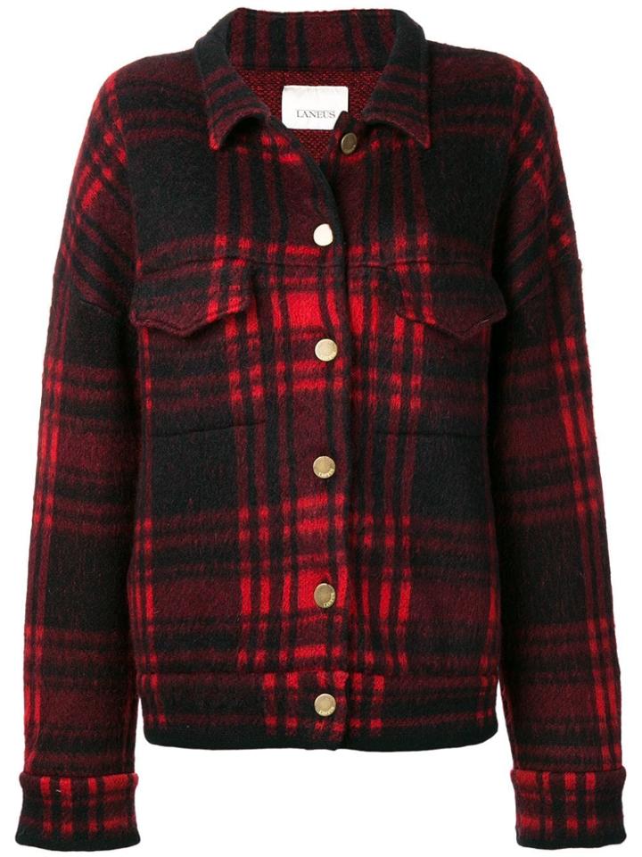 Laneus Checked Jacket - Red