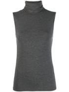 Majestic Filatures Sleeveless Knitted Top - Grey