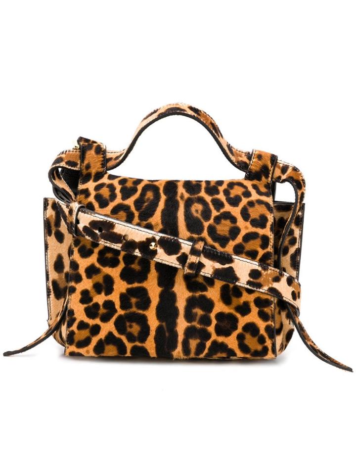 Elena Ghisellini Leopard Angel Shoulder Bag - Nude & Neutrals