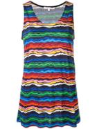 Chinti & Parker Rainbow Waves Tank Top - Blue