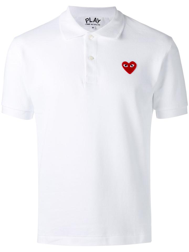 Comme Des Garçons Play - Classic Polo Top - Men - Cotton - M, White, Cotton