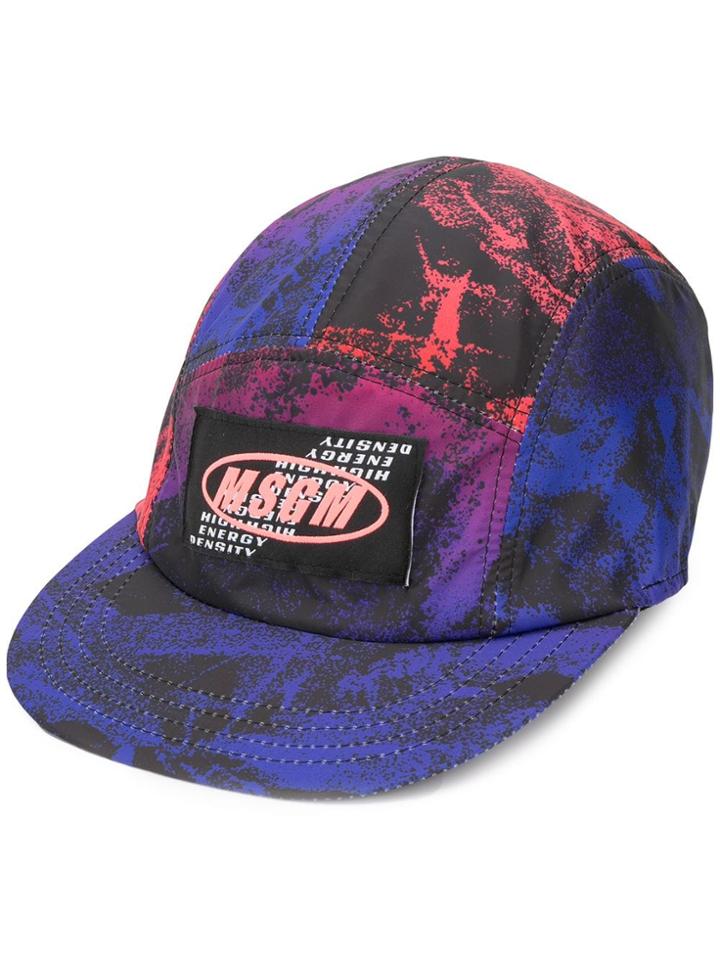 Msgm Printed Cap - Blue