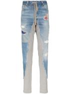 Greg Lauren 50/50 Terry Hybrid Track Jeans - Blue