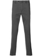 Pt01 - Flat Front Slim Pants - Men - Cotton/spandex/elastane - 52, Grey, Cotton/spandex/elastane