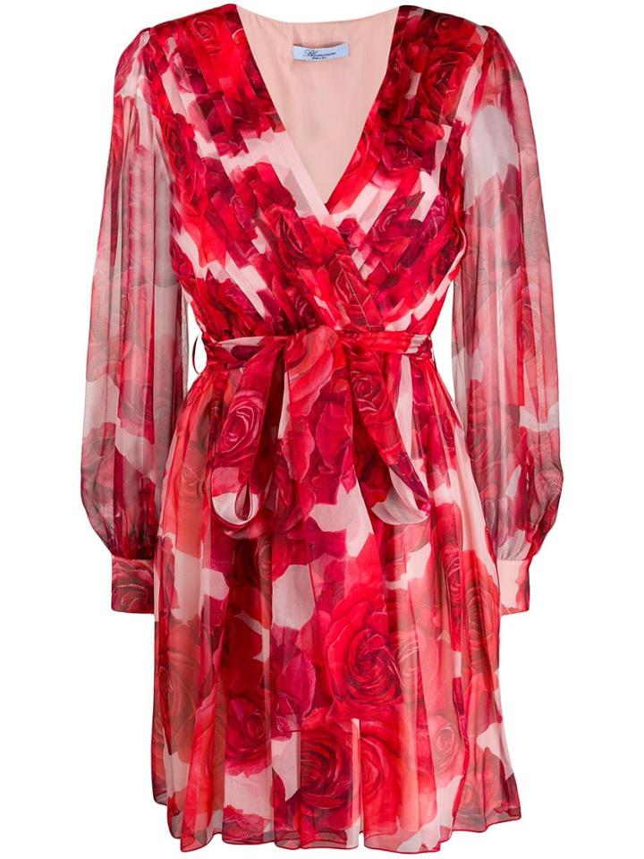 Blumarine Abito St. Rose C/plissè - Red
