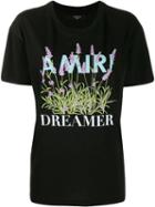 Amiri Logo Floral Print T-shirt - Black