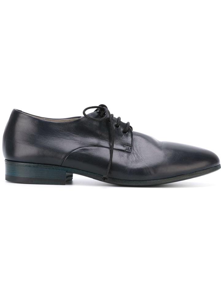 Marsèll Stacked Heel Derby Shoes, Men's, Size: 44, Blue, Leather