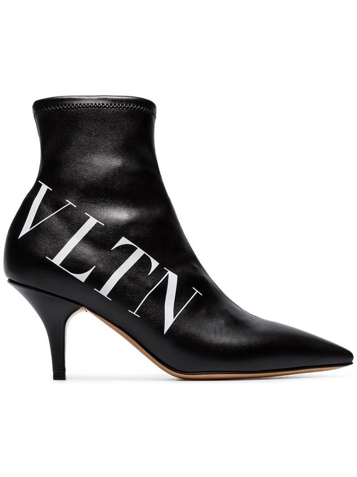 Valentino Valentino Garavani Vltn 70 Leather Boots - Black