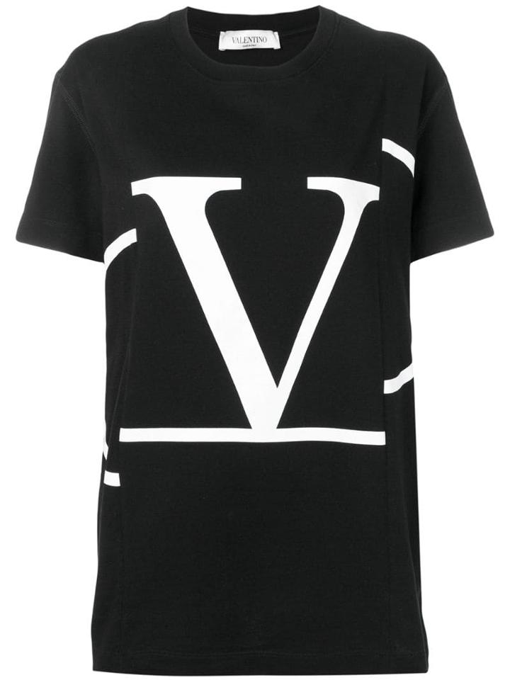 Valentino Deconstructed Vlogo T-shirt - Black