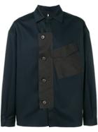 Oamc Contrast Placket Shirt Jacket - Blue