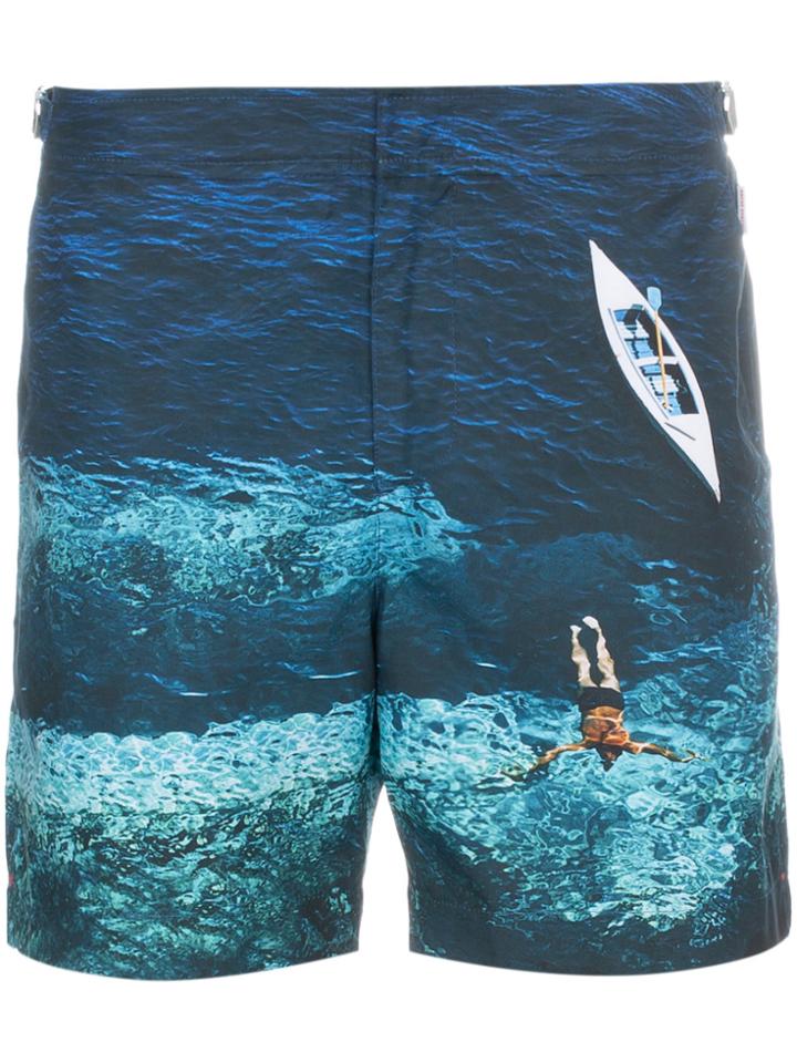 Orlebar Brown Deep Sea Mid-length Swim Shorts - Blue
