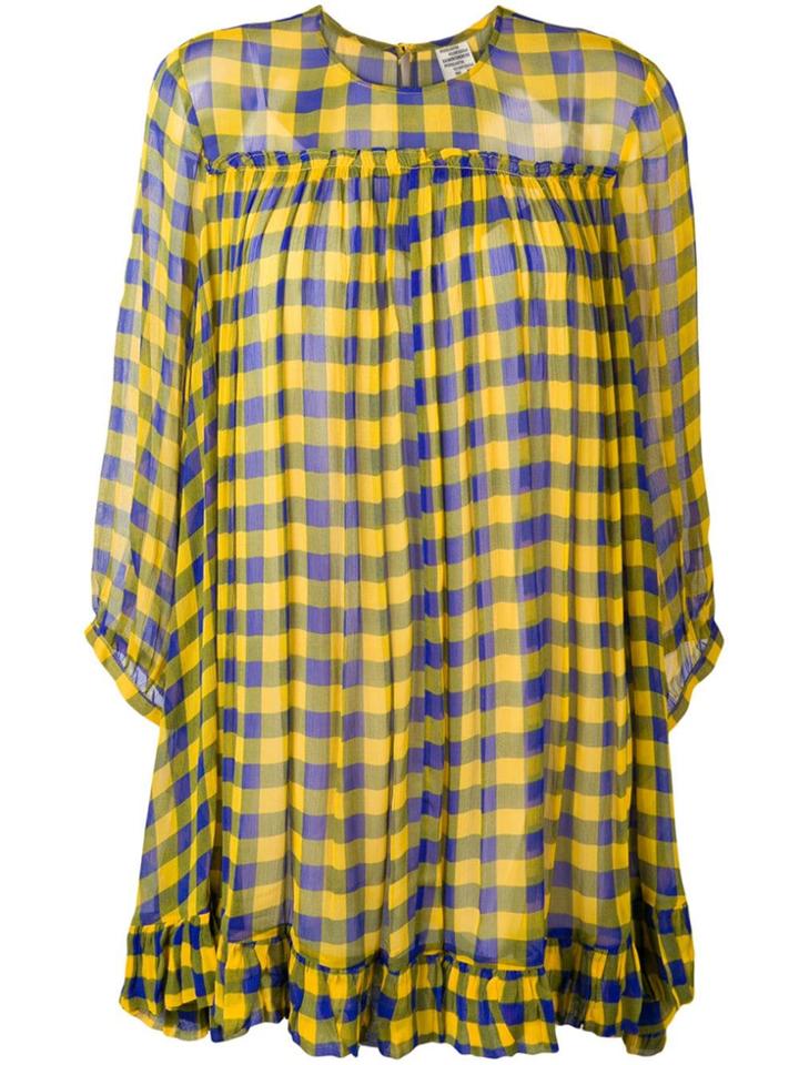 Baum Und Pferdgarten Check Print Dress - Blue