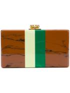 Edie Parker 'jean Vintage Stripe' Clutch, Women's, Brown
