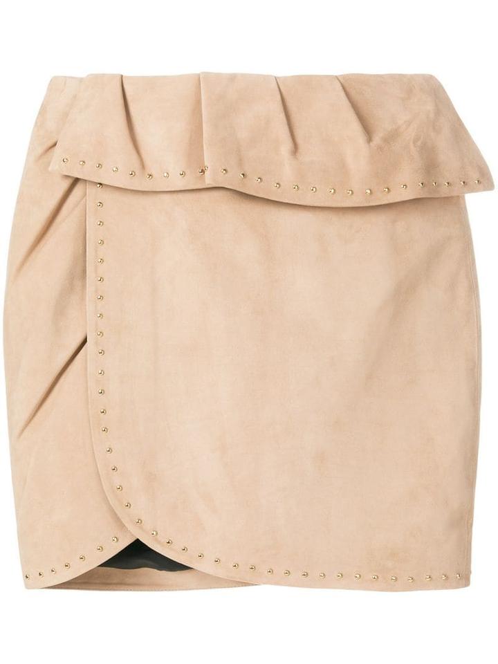 Iro Studded Wrap Skirt - Neutrals