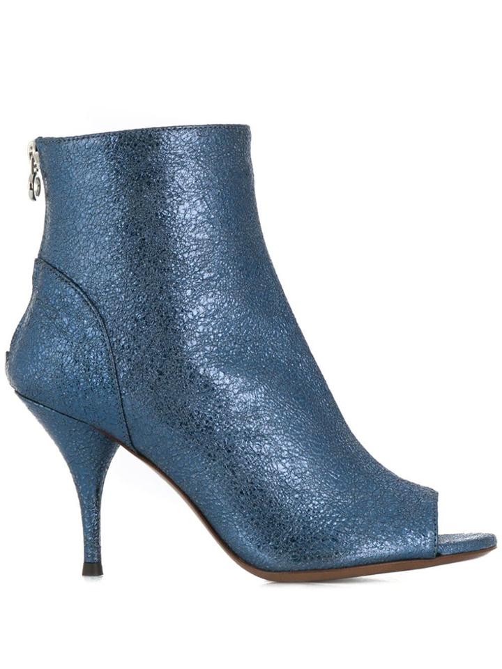 L'autre Chose Open Toe Boots - Blue