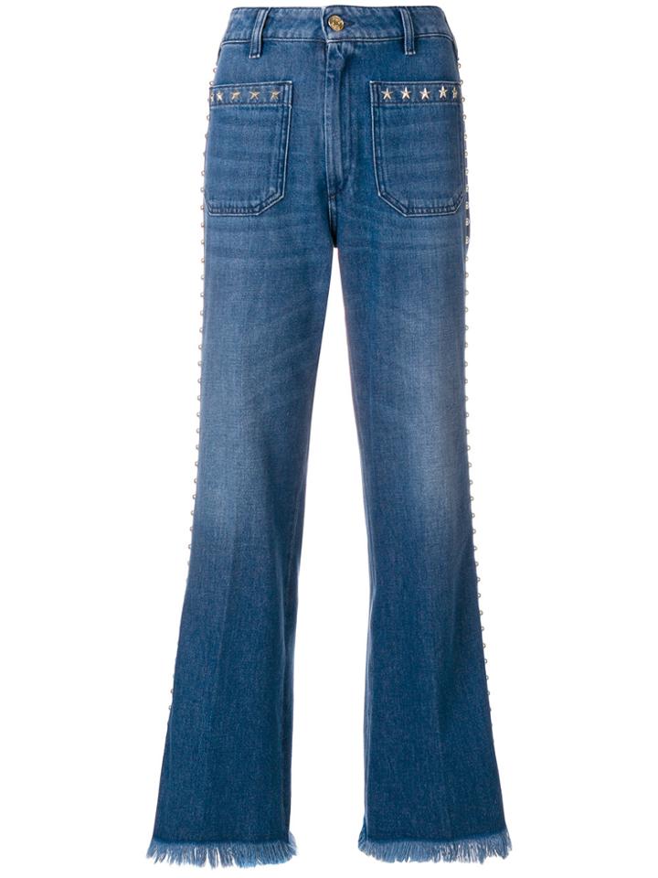 The Seafarer Faded Flared Jeans - Blue