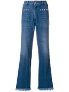 The Seafarer Faded Flared Jeans - Blue