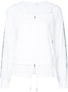 Marc Cain Zipped Longsleeved Hoodie - White