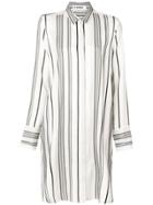 Jil Sander Ginepro Striped Shirt Dress - White