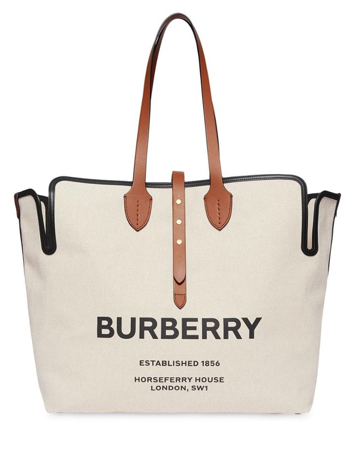Burberry The Large Soft Cotton Canvas Belt Bag - White