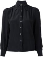Yves Saint Laurent Vintage Pointed Collar Shirt, Women's, Size: 38, Black