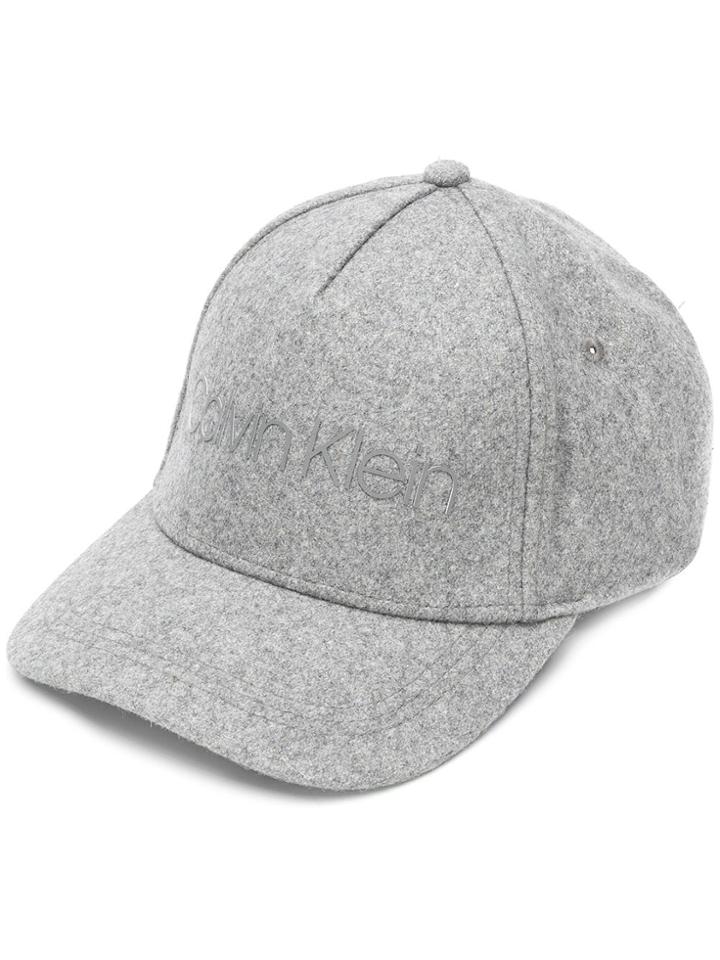 Calvin Klein Logo Print Cap - Grey