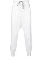 Rick Owens Drkshdw Prisonner Drop-crotch Trousers - White