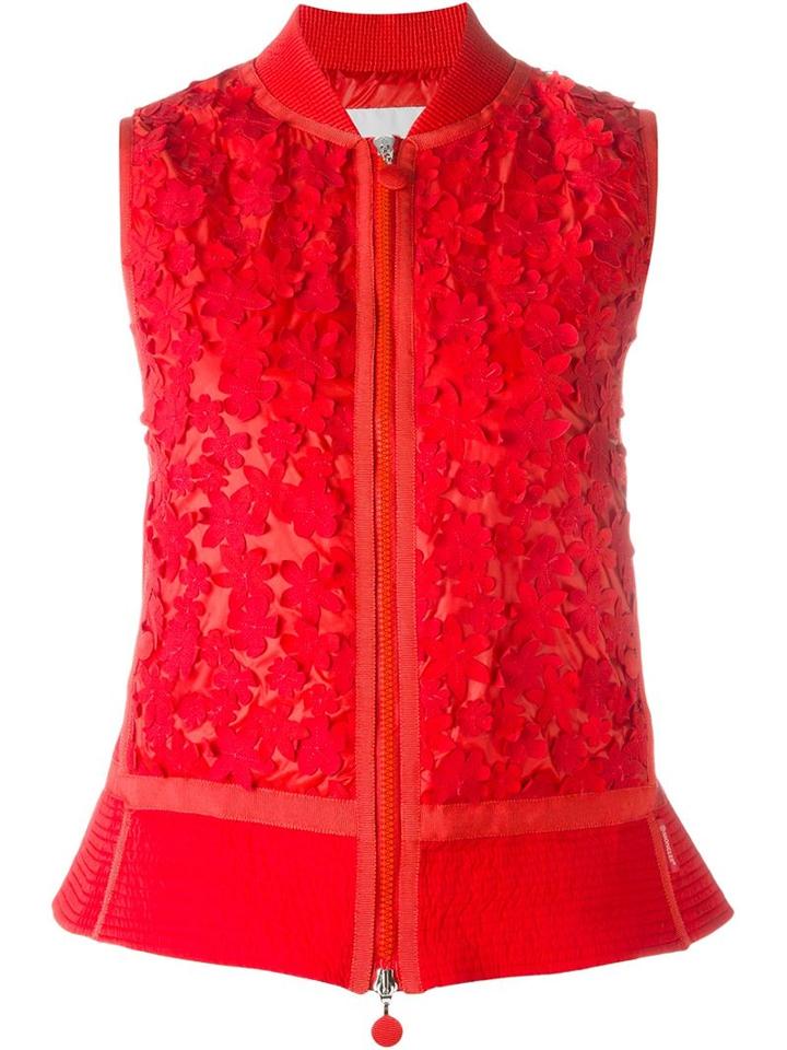 Moncler 'tournesol' Gilet, Women's, Size: 1, Red, Polyamide/polyester/feather Down