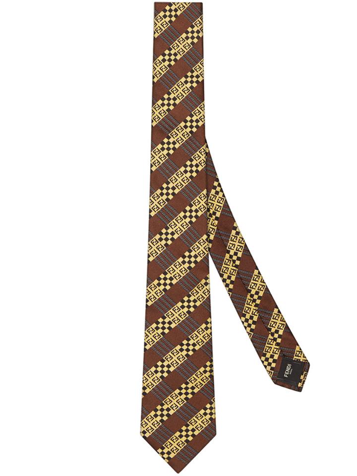 Fendi Logo Embroidered Tie - Multicolour