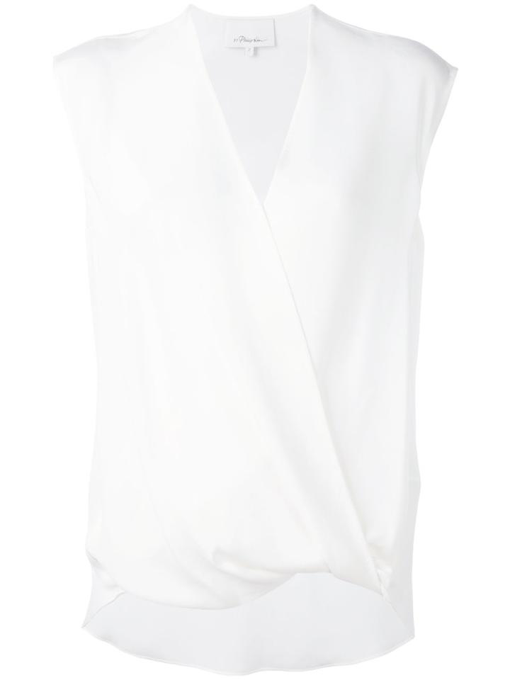 3.1 Phillip Lim - V-neck Top - Women - Silk - 8, White, Silk