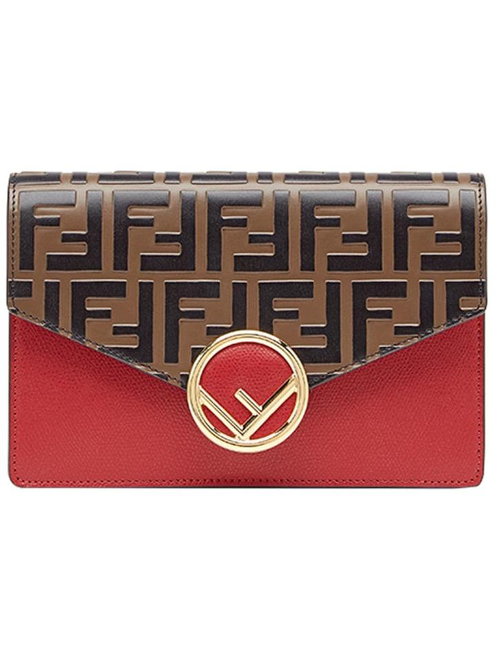 Fendi Medium Wallet On Chain - Brown